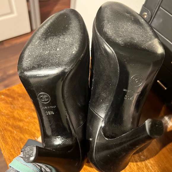 CHANEL Women’s Black Booties Size EU 39.5 - Picture 5 of 8
